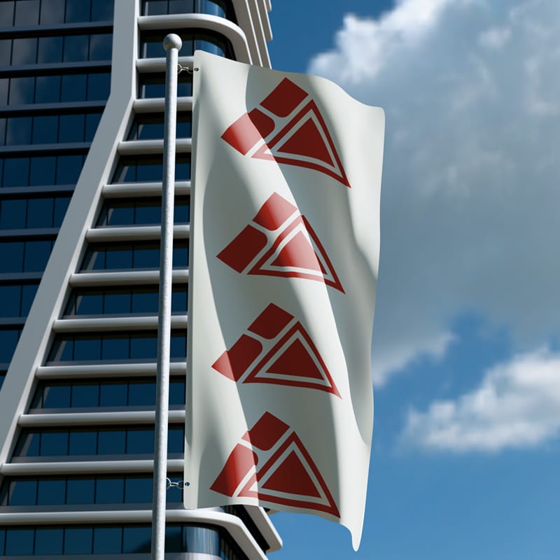 Urban Flag Mockup PSD