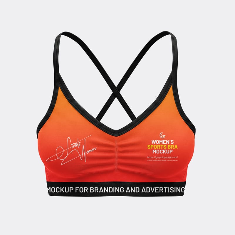 Womens Sports Bra Mockup PSD